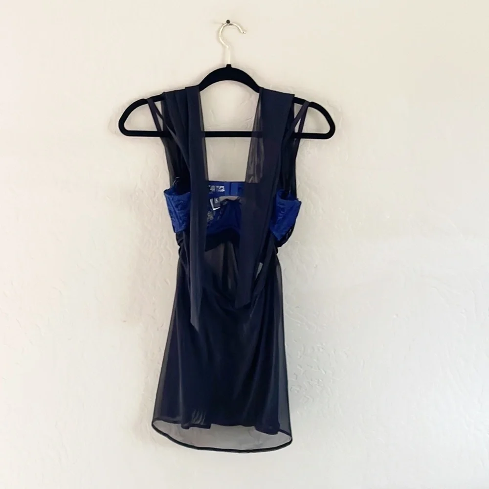 🌿Final Sale  Adore‎ Me Blue and Black Lingerie Piece
